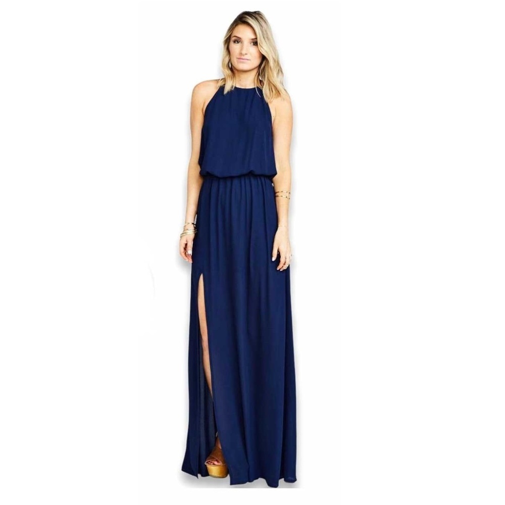 Show me your MuMu Heather Halter Dres in Navy sz M